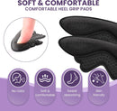 Shoe Grips Liners for Loose Shoes - Kimihome 4-Pair Heel Inserts Pads for Back of Heel Protect, Prevent Slip, Blisters, Rubbing, Fit Boots, Sandals, High Heels, Shoes Too Big, Men Women, Black - Black | 4 Pairs — 2