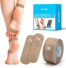 OK TAPE Blister Prevention Tape, 40 Pcs, Moleskin for Blisters, Shoes | Brown — 1