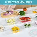 Vtopmart 8 Pack Glass Food Storage Containers with Lids Green — 5
