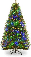 COSTWAY 5 FT Pre-lit Christmas Tree, Artificial Holiday Xmas Tree — 1