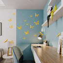 SAOROPEB 3D Butterfly Wall Decor 48 Pcs Gold Butterfly Birthday Decorations | 48 Pcs, Gold — 4