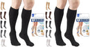 Truform 20-30 mmHg Compression Stockings for Men and Women, Knee High Length, Closed Toe | שחור | Medium (1 Pair) (Pack of 2) | Microfiber Knit — 1