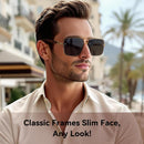 Dollger Square Aviator Sunglasses for Men and Women Fashion Metal Vintage Gradient Shades Sunglasses UV400 Protection | B:black | 60 Millimeters — 3
