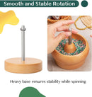 Tilhumt Bead Spinner for Jewelry Making, Effortless Rotating Wooden Clay Bead Spinner with 2 Big Eye Beading Needles… — 3