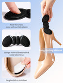 5 PRS Suede Heel Grips for Men Women - Pads for Big Shoes (Black) - A1-black — 4