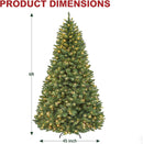 Hykolity 6 ft Christmas Tree with 1,032 Branch Tips, 250 Warm White Led Lights, Hinged Design and Sturdy Metal Stand — 3