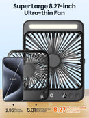 Warmco D4 Battery Powered Camping Fan 20000mAh, LED Lantern | Black — 7