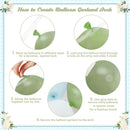 Dusty Blue Sage Green Balloon Arch Kit for Baby Shower Decorations — 6