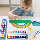 36 Pack Watercolor Paint Set Bulk,8 Colors Washable WaterColor Paint for Kids, Water Color Paint with Brushes, Ideal Valentine Party Favors, Art Supplies for School Classroom Home | 1 Count (Pack of 36) — 3