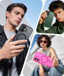 FNTCASE for iPhone 16 Plus Case Hot Pink: Compatible with MagSafe — 8
