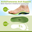 Bacophy Kids Arch Support Insoles for Flat Feet, Dual PORON Cushioning, Transverse Arch Support, Breathable Orthotic Shoe Inserts for Boys & Girls, Trim to Fit for Sports & Daily Wear — 3