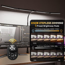 Adjustable LED Desk Lamp with Clamp & Remote, Wide 4-Head — 2