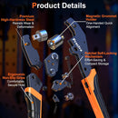 Preciva 3-Size Grommet Tool Kit - 1/2" 1/4" 3/8" Hole Punch & Eyelet Setting Tool with 300Pcs Grommets | Handheld Eyelet Plier for Tarps, Tents, Canvas, Vinyl & Leather Crafting — 3