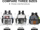 USPECLARE Clear Backpack for Stadium Approved 12×6×12 Transparent Bag | Black Pvc | Small — 3