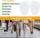 Metatarsal Pads Ball of Foot Cushions 4Pairs/8 Pack Gel Ball Feet Pads Mortons Neuroma Callus Foot Pain Relief Bunion Forefoot Support for Women Men (Clear) 4