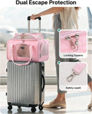 CarryTip Airline Approved Cat Carrier with Expandable Top, 17x11x9.5 in, Pink