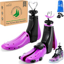 Shoe Stretcher Men, Women Leather Boot Stretcher for Wide Feets, Shoe Tree Adjustable Boot Widener Stretcher | purple | 2 Pack — 1