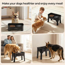 URPOWER Mess Proof Elevated Dog Bowls 4 Height Adjustable Raised Stand — 8