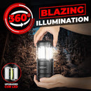 GearLight Camping Lantern - 2 Portable LED Battery Powered Lantern with Magnetic Base and Foldable Hook for Emergency Use or Campsites, Essential Hurricane Survival Kit with Batteries - Black | Black (Battery Powered) — 7