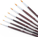 Transon Small Detail Paint Brushes 7pcs for Model Painting Acrylic, Gouache, Oil, Tempera and Face Painting | Round — 1
