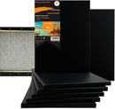 CONDA Black Stretched Canvas 11x14 inch 8 Pack Canvases for Painting, 100% Cotton, 8 oz Gesso-Primed, 5/8 Inch Profile Artist Canvas Value Bulk Pack for Acrylics, Oils Painting | 11"x14" 8 Pack — 1