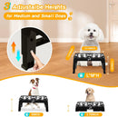 COMESOON Elevated Dog Bowls for Small Medium Dogs, 3 Height Adjustable Raised…
