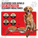 Loving Pets Elevated Dog Bowls – Raised Stainless Steel Dog Bowls with Steel…