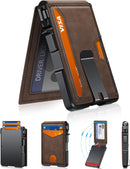 Wallet for Men, Mens Minimalist Wallet 9-13 Cards, Slim Compact RFID Wallet