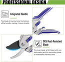 3 Packs Professional Garden Pruning SK5 Steel Blades Trimming Scissors Handheld Pruners Set with Gardening Gloves，Ideal Garden Tool | Blue&orange&green | 3 PCS — 4