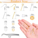 Hypoallergenic Earring Making Kit, modacraft 2000Pcs Earring Making Supplies Kit with Hypoallergenic Hooks, Earring… — 4
