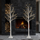 Birch Tree Lights,2 Pack 6 Feet Prelit White Artificial Christmas Trees,Birch Tree with LED Lights, Twinkling Twig Tree for Xmas Home Party Garden Indoor Outdoor Decor — 5