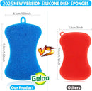 Geloo.Silicone Sponge Dish Brush, Double Sided Cleaning Brush for Dishes, Kitchen Gadgets and Accessories (3 Pack) — 2