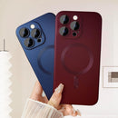 ankofave Magnetic for iPhone 15 Pro Max Phone Case for Women, Matte Luxury Soft Metallic Luster Design with Camera Lens Protector, Compatible with Magsafe Case for iPhone 15 Pro Max 6.7"-Red Wine — 5