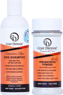 COAT DEFENSE Paw Licker Bundle | Daily Preventative Powder & Shampoo for Allergies and Itching | Yeast Infection Treatment for Dogs | Dog Shampoo Itchy Skin Relief | Dry Shampoo Yeast Powder for Dogs — 1