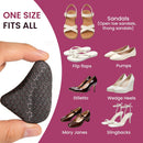 Anti Slip Foot Pads for High Heels - Heel Slip Stopper with Strong Adhesive Toe Grips, Slip Resistant Honeycomb Grip Stops Feet from Sliding Forward in Stiletto, Pumps & Slingbacks (12 Pairs) - Black | 12 Pairs — 6