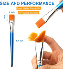 GACDR 1 Inch Flat Paint Brushes, 12 Bulk Acrylic Brushes for Watercolor | 1 inch 12 pieces — 4