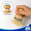 MR.SIGA Bamboo Palm Brush, Dish Scrub Brush, Bamboo Dish Brush, Pack of 2 — 2