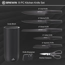 Knife Set, Brewin Kitchen Knife Set, Knives Set for Kitchen, Universal Knife Block, Utility Knife Block Set, New… — 5