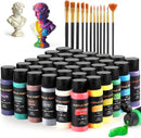 Acrylic Paint Set with 12 Art Brushes, 36 Colors (2 oz/Bottle) Acrylic Paint for Painting Canvas, Wood, Ceramic and Fabric, Paint Set for Beginners, Students and Professional Artist, Rich Pigments | 36 Colors Acrylic Paint 2 fl oz/60 ml — 1
