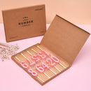 PHD CAKE 10-Pieces Pink Numeral Birthday Candles, Cake Numeral Candles Number 0-9 Glitter Cake Topper Decoration for Birthday,Wedding Anniversary,Party Celebration — 4