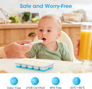 DOQAUS Ice Cube Tray with Lid and Bin,4 Pack Ice Cube Trays for Freezer