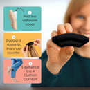 Walkize Anti Slip Heel Grips, Gel Heel Pads, 2 Pairs, Beige and Black - Heel Grip Beige + Black — 1
