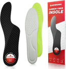 Morton's Extension Orthotic, Recovery Carbon Fiber Insole-Rigid Foot Support Shoe Inserts for Morton's Toe, Turf Toe, Hallux Limitus, Hallux Rigidus, Arthritis and Broken Big Toe-1Pc Length 10.83" - Black-1 Pc — 1