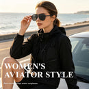 KUGUAOK Polarized Aviator Sunglasses for Women Men Sports Style UV400 Protection Running Sun Glasses Vintage Trendy Shades | Black+gradient Tea Frame+g15+leopard — 3