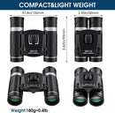 200x25 Compact Binoculars for Adults and Kids, High Powered Mini Pocket Binoculars, Waterproof Small Binocular for Bird Watching, Hunting, Concert, Theater, Opera, Traveling, Sightseeing | 200x25 Black — 2