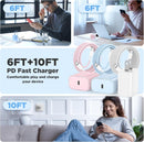 20W USB C Fast Charging for iPhone 17 Air/16/15 Pro Max,3Pack Colorful Mixed Charger Block with Braided Long USB C to C Cables (6/6/10ft) Compatible with iPhone16/15 Pro/15 Plus/iPad Pro photo 6