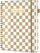UEBZFOCS Graph Paper Notebook, Spiral Notebook Journal 8.5” x 11”, A4 Large Grid Notebooks for Women Men, 100 GSM Graph Paper, Hardcover Spiral Graphing Journals for Work School Engineering, Gingham — 1