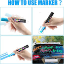 Celepen Window Chalk Markers for Cars Glass Washable, 8 Colors Jumbo Liquid Chalk Marker Pens with 10mm 3 in 1 Nib Wide Tip, Chalkboard Markers Car Window Paint Pen for Auto, Mirror, Poster | 8 pcs Standard 10 mm — 7