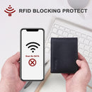 Chelmon Slim Wallet for Men ID Window with RFID Blocking Front Pocket Minimalist Bifold Bussiness Card Holder Gift for Men — 4