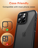 TOCOL for 2 Pack iPhone 16 Pro Max Camera Lens Protector/iPhone 16 Pro Camera Lens Protector Tempered Glass HD Individual Scratch Resistant Cover Accessories Case Friendly（Black） — 7